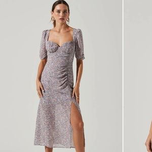 ASTR the label FRONT SLIT MILKMAID DRESS